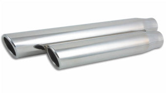 compare product Vibrant 3.5in Round SS Truck/SUV Exh Tip (Single wall Angle Cut Rolled Edge) - 3in inlet 11in long