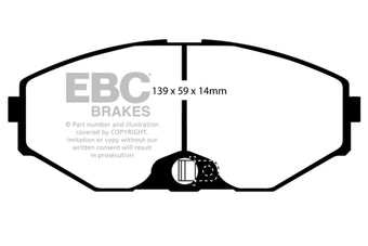 compare product EBC 93-97 Infiniti J30 3.0 Yellowstuff Front Brake Pads