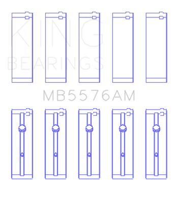 compare product King Engine Bearings Ford J4B/J4C (Size +0.50mm) Main Bearing Set