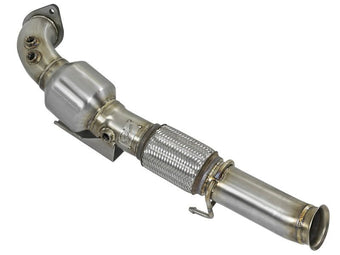 compare product aFe Twisted Steel 3in. 304 SS Catted Series Downpipe 16-18 Ford Focus RS I4-2.3L (t)