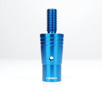 compare product NRG 14mm Euro Aluminum Adapter w/ M10x1.5 Thread Pitch - Blue