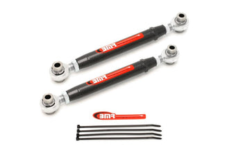 compare product BMR 10-15 5th Gen Camaro Rear Adj. Rod Ends Toe Rods - Black Hammertone