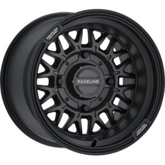 compare product Raceline A13B Omega 14x7in/4x137 BP / 10mm Offset /110.18mm Bore - Satin Black Wheel