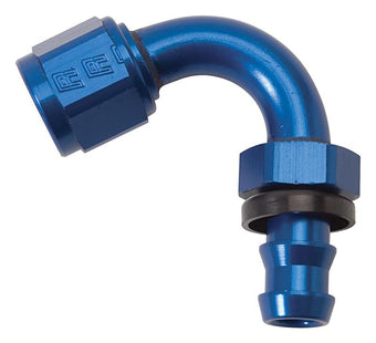 compare product Russell Performance -8 AN Twist-Lok 150 Degree Hose End (3/4in Radius)