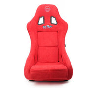 NRG FRP Bucket Seat ULTRA Edition - Medium (Red Alcantara/Pearlized Back) - My Store