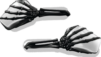 compare product Kuryakyn Skeleton Hand Mirrors Black/Chrome