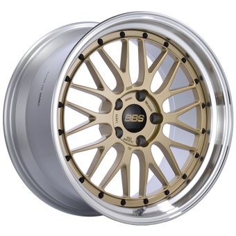 compare product BBS LM 19x10 5x120 ET25 Gold Center Polished Lip Wheel -82mm PFS/Clip Required