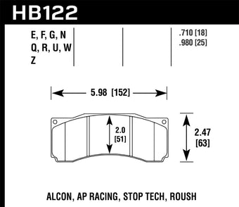 compare product Hawk DTC-80 AP Racing Alcon Race Brake Pads