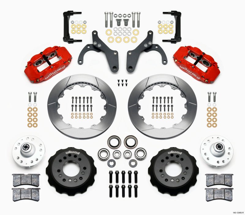 Wilwood Narrow Superlite 6R Front Hub Kit 12.88in Red 59 - 64 Chevy Impala / 63 - 64 Corvette - My Store
