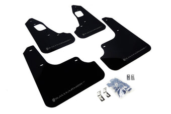 compare product Rally Armor 08-17 Mitsubishi EVO X Black UR Mud Flap w/ Grey Logo