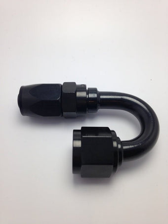 compare product Fragola -10AN Male Rad Fitting x 180 Degree Pro-Flow Hose End - Black