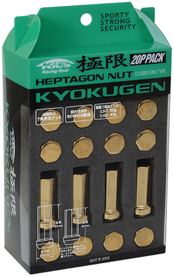 compare product Project Kics 12x1.25 50mm Kyokugen Pack - Gold (20 Pcs)