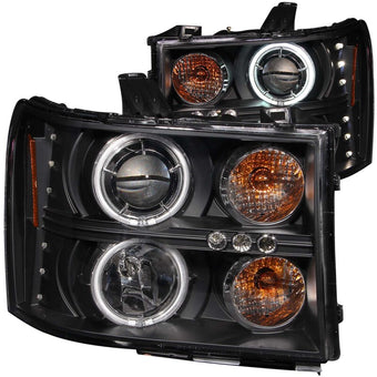 compare product ANZO 2007-2013 GMC Sierra 1500 Projector Headlights w/ Halo Black