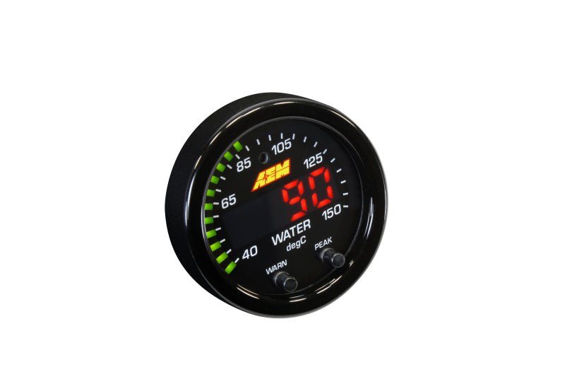 AEM X - Series Temperature 100 - 300F Gauge Kit (ONLY Black Bezel and Water Temp. Faceplate) - My Store
