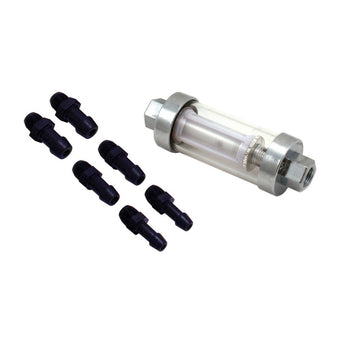 compare product Spectre Premium Clearview Fuel Filter (Incl. 1/4in. / 5/16in. / 3/8in. Barb Fittings)