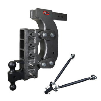compare product Gen-Y The Boss Torsion-Flex 2.5in Receiver 18in Drop Hitch w/Dual-Ball/Pintle Lock/Stab Kit