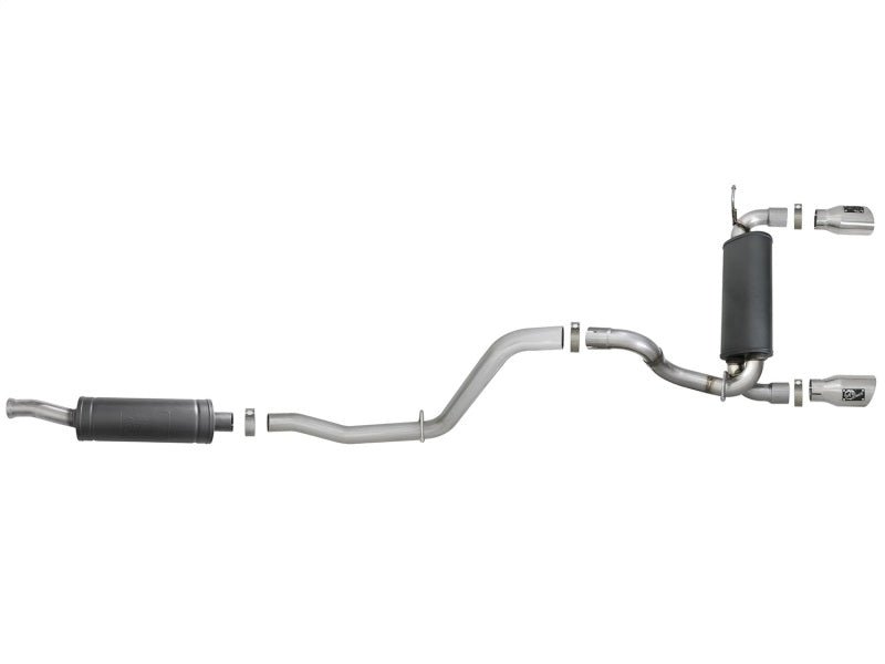 aFe Rebel Series 2.5in 304 SS Cat - Back Exhaust w/ Polished Tips 2018+ Jeep Wrangler (JL) V6 3.6L - My Store