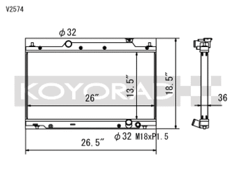compare product Koyo 02-05 Honda Civic Si 2.0L EP3 (MT) Radiator