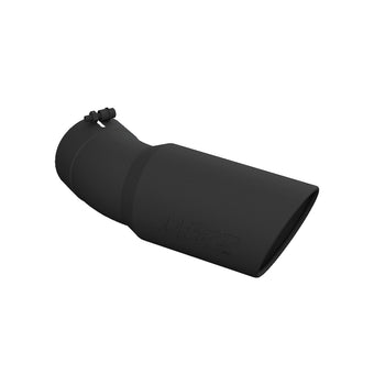 compare product MBRP Universal Tip 6in OD 5in Inlet 15.5in Length 30 Deg Bend Angled Rolled End Black