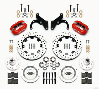 compare product Wilwood Forged Dynalite Front Kit 12.19in Drilled Red 69-70 Impala Drum/Disc 69-82 Vette