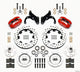 Wilwood Forged Dynalite Front Kit 12.19in Drilled Red 69 - 70 Impala Drum/Disc 69 - 82 Vette - My Store