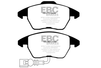 compare product EBC 07-09 Audi TT 2.0 Turbo Ultimax2 Front Brake Pads