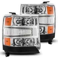 AlphaRex 16 - 18 Chevy 1500HD NOVA - Series LED Proj Headlights Chrm w/Actv Lgt/SeqSig & DRL(Req 810023) - My Store