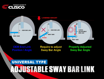 compare product Cusco Universal Adjustable Front Sway Bar End Link Set(345mm-375mm)