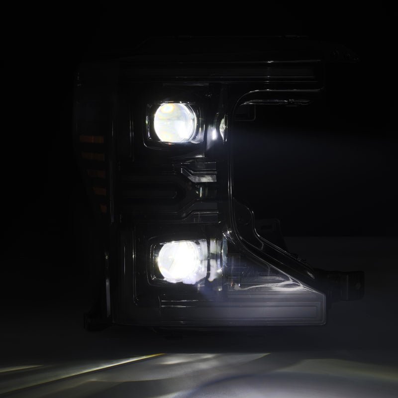 AlphaRex 20 - 22 Ford F - 250/350/450 SD LUXX - Series LED Proj Headlights Alpha - Bk w/Acv Light SS & SBDRL - My Store
