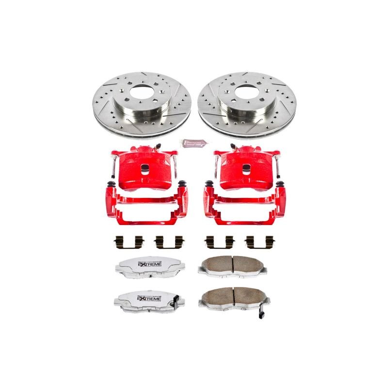 Power Stop 01 - 05 Honda Civic Front Z26 Street Warrior Brake Kit w/Calipers - My Store
