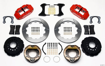 compare product Wilwood Narrow Superlite 4R Rear P-Brk Kit 12.88in Red Big Ford New Style 2.50in Off Stag Mount