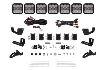 compare product Diode Dynamics Prinsu/Sherpa Roof Racks- SS5 7-Pod CrossLink Mounting Kit - Sport White Combo