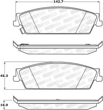 compare product StopTech Street Brake Pads