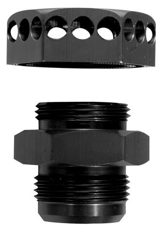 compare product Moroso Positive Seal Fitting -16An - Black Anodized Aluminum - Single
