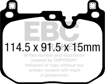 compare product EBC 2018+ BMW X2 Yellowstuff Front Brake Pads