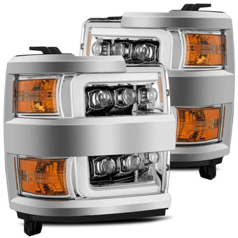 compare product AlphaRex 15-18 Chevy 2500HD NOVA LED Proj Headlights Plank Style Chrome w/Activ Light/Seq Signal/DRL