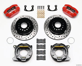 compare product Wilwood Dynapro Dust-Boot P/S Park Brake Kit Drilled Red New Big Ford 2.50in Offset