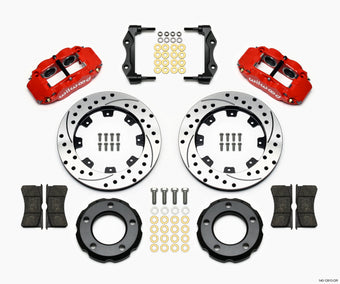 compare product Wilwood Narrow Superlite 4R Front Kit 12.19in Drilled Red 82-86 Jeep CJ