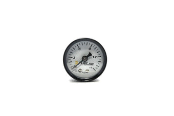 compare product Fuelab 1.5in Carb Fuel Pressure Gauge - Range 0-15 PSI