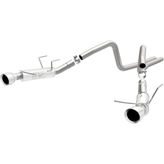 compare product Magnaflow 2014 Ford Mustang V6 3.7L Comp Series Dual Split Rear Polished Stainless C/B Perf Exhaust