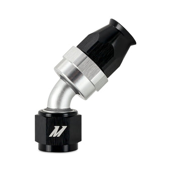compare product Mishimoto Aluminum PTFE -8AN 45 Degree Fitting Black