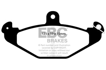compare product EBC 92-00 Dodge Viper 8.0 Redstuff Rear Brake Pads