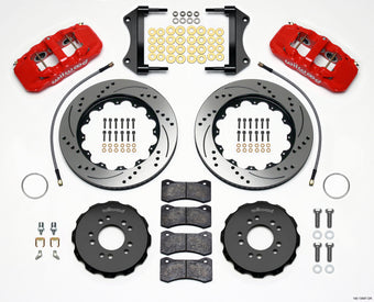 compare product Wilwood AERO6 Front Hat Kit 14.25 Drilled Red 2014-Up Corvette C7 w/Lines