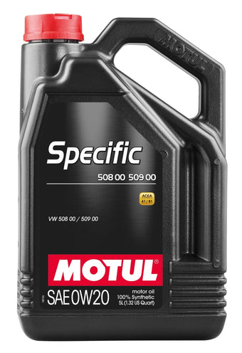 compare product Motul 5L Specific 508 0W20 Oil - Acea A1/B1 / VW 508.00/509.00 / Porsche C20