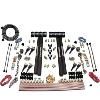 compare product Nitrous Express SX2 Dual Stage/Alcohol 8 Solenoid Nitrous Kit (200-1200HP) w/o Bottle