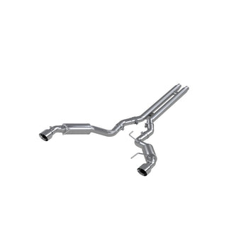 compare product MBRP 15-17 Ford Mustang GT 5.0 3in Cat Back Dual Split Rear Race Version 4.5in Tips - T409