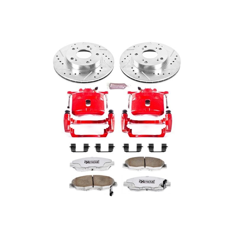 Power Stop 06 - 11 Honda Civic Front Z26 Street Warrior Brake Kit w/Calipers - My Store