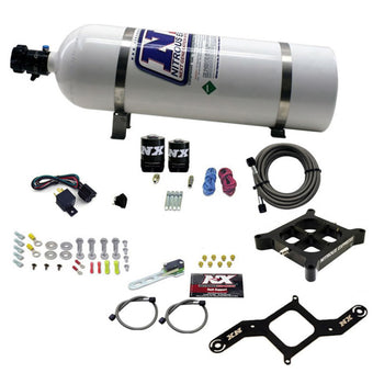 compare product Nitrous Express 4150 Single Entry Crossbar Plate RNC Nitrous Kit (250-750HP) w/15lb Bottle