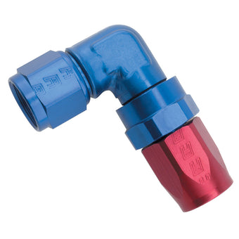 compare product Russell Performance -10 AN Red/Blue 90 Degree Forged Aluminum Swivel Hose End