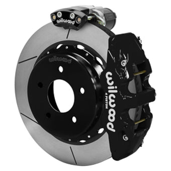 compare product Wilwood 88-98 GM C1500 Aero4 Rear Electronic Parking Brake Kit 14in Rotor 3.25in Offset - Blk
